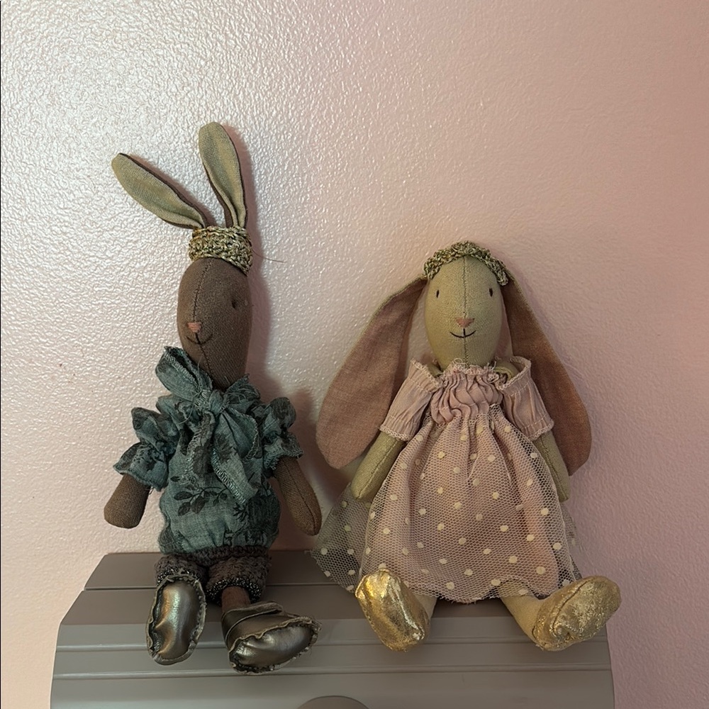 Mini Maileg Prince and Princess bunny set circa 2014